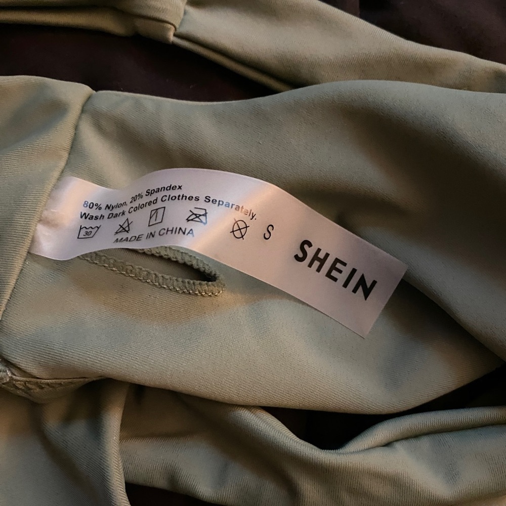 shein bikini green